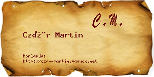 Czár Martin névjegykártya